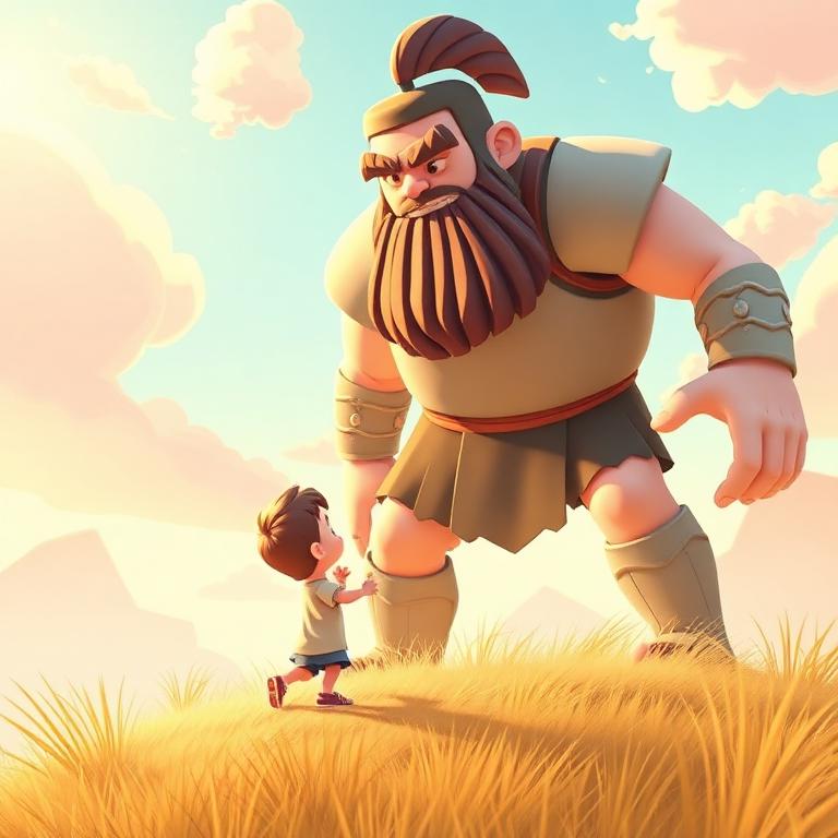 Página ilustrada: Davi e Golias